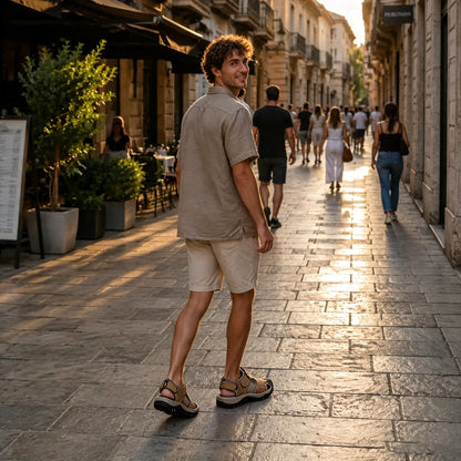 Scarpe da uomo🎉Sconto del 40% oggi - non perdete l'occasione! ⏰ Scarpe estive ortopediche ergonomiche con supporto plantare 👞 Alleviano facilmente il dolore ai piedi