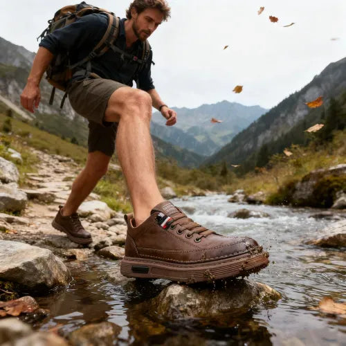 🐂 Scarpe da uomo in pelle di vitello prodotte in Australia 👞 Cucite a mano, facili da indossare e da togliere ✅ Supporto dell'arco plantare, sollievo dal dolore - camminare confortevole