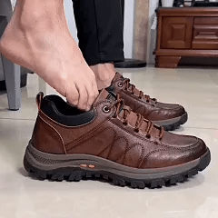 (🎉Ultimo giorno per approfittare dello sconto del 40%, non perdertelo!) 🐂Scarpe ortopediche da uomo, realizzate in pelle di vitello australiana👞 Pelle ✅Cucite a mano, supporto plantare: camminata comoda, allevia il dolore