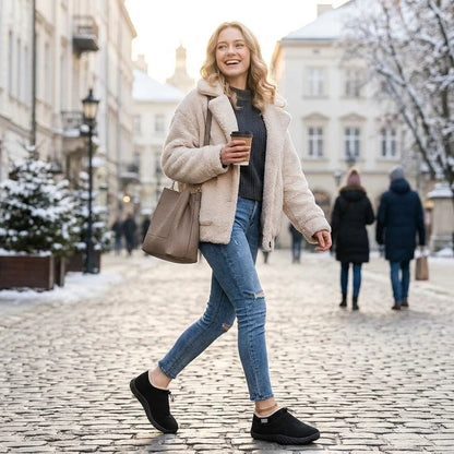Posledný deň! 70% zľava! ✅ Semišové topánky vyrobené z prémiového kašmíru, ortopedická zdravotná obuv určená pre ľudí s problémami s nohami – pomáha zmierniť bolesti chrbta, kĺbov a nôh.