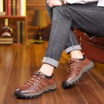 (🎉Ultimo giorno per approfittare dello sconto del 40%, non perdertelo!) 🐂Scarpe ortopediche da uomo, realizzate in pelle di vitello australiana👞 Pelle ✅Cucite a mano, supporto plantare: camminata comoda, allevia il dolore